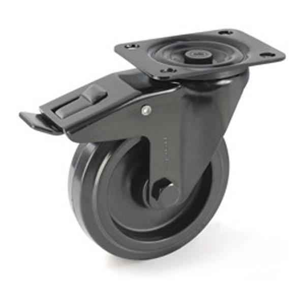 Swivel Castor With Total Lock Transport Series BCD, Wheel RBB